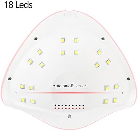Nail Lamp, Nail Dryer, GreenLife 54W 18pcs LED UV Nail Lights for Gel Nail Polish Dryer Curing Lamp with 3 Timers Auto Sensor LED Digital Display USB Plug Protable Convenient for Manicure Pedicure