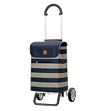 Andersen Shopper Scala Plus Alu klappbar mit Rad Ø 15 cm und 34 Liter Tasche Lina blau, 2. Wahl