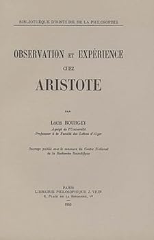 Paperback Observation Et Experience Chez Aristote [French] Book