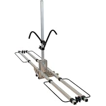 RV Rated Hitch Mounted E Bike Rack Carrier for RV Camper Motorhome Trailer Toad with 2" Class 3 or Higher Tow Hitch Receiver - Fits Up to 2X 60lb Step Thru E Bike with Up to 2.6" Tires
