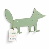 Luniiko Perchero Infantil Pared con 4 Ganchos. Gancho Animal Decoración Bebé. Colgador Niños Estilo Montessori. Organizador Habitaciones Infantiles Acero Seguro. Perchero Pared Diseño Nórdico.