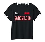 FIFA World CUP26 Switzerland Youth Short-Sleeve Soccer Jersey, Black/White, Large