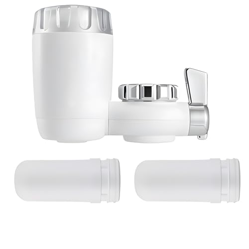 Filtro Agua Grifo, Elemento Filtrante Compuesto De Carbón Activado Cerámico, Con 2 Elementos Filtrantes, Puede Eliminar Contaminantes Como Plomo, Cloro, Metales Pesado, Para Cocinas Y Baños Blanco Filtro Agua Grifo, Elemento Filtrante Compuesto De Carbón Activado Cerámico, Con 2 Elementos Filtrantes, Puede Eliminar Contaminantes Como Plomo, Cloro, Metales Pesado, Para Cocinas Y Baños Blanco