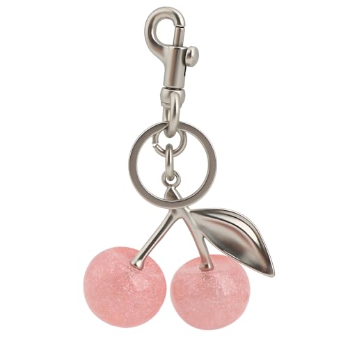Zhoxod cherry keychain bag charms-purse charms for handbags,keychains for women,car key chain,Unique Valentine's Day Gift, Pink Cherry, Be common