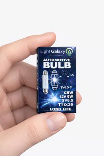 Light Galaxy ... Ihr Lichtlieferant Soffitte 36mm C5W 12V 5W SV8.5 für Auto Anhänger Innenraum Kennzeichen Kofferraum Beleuchtung – 10er Set