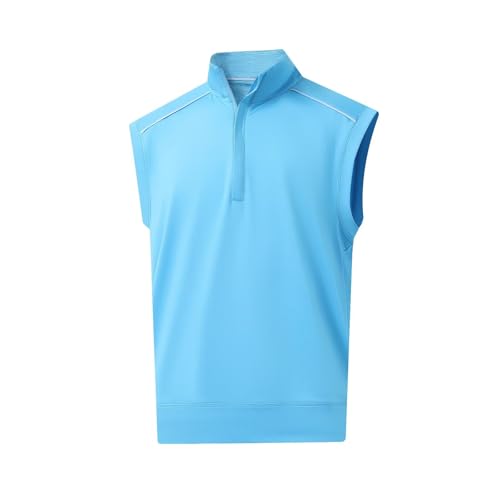M MAELREG Golf Vests For Men Dry Fit Lightweight Moisture Wicking Performance Sports Breathable Golf 1/4 Zip Pullover Men