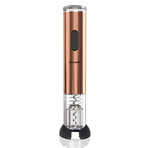 Climadiff - Elektrischer Korkenzieher TB5040 - Farbe Kupfer-Rosé - automatischer Flaschenöffner, tragbar, integrierter Kapselschneider - müheloses Entfernen aller Arten von Korken Cover