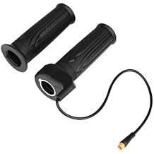 HZEL Ebike Throttle Grip, 1 Pair 20X 3 Pin Waterproof Electric Bicycle Full Twist Throttle Accelerator Handlebar Grip, Scooter Speed Controller Handle, Universal for E-Bike Motorcycle
