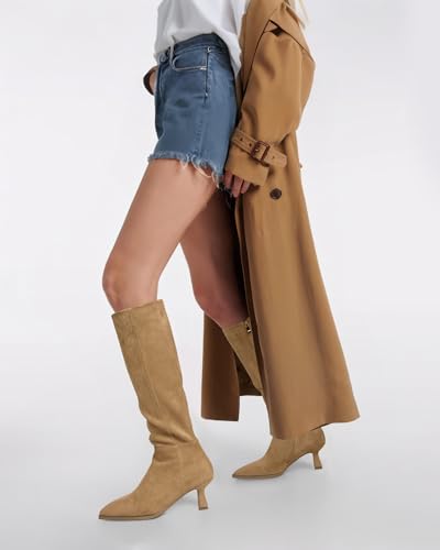 MUCCCUTE Knee High Boots for Women Tall Boots Kitten Heel Pointed Toe Slip On Comfort Fall Long Boots with Side Zipper Sexy Fashion3