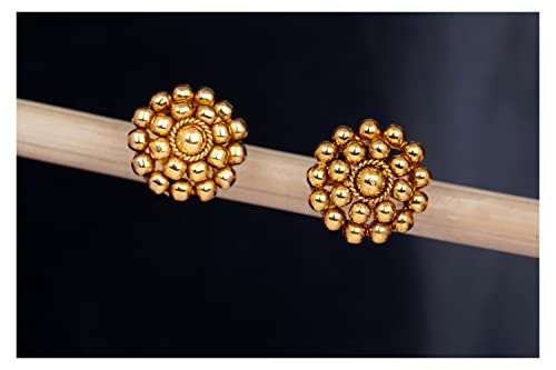 JFL - Jewellery for Less Traditional Ethnic One Gram Gold Plated Beaded Necklace Set with Earring for Women and Girls