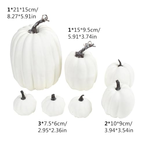 Calabazas artificiales para centros de mesa otoñales que decoran sin manchar ni deteriorarse 6