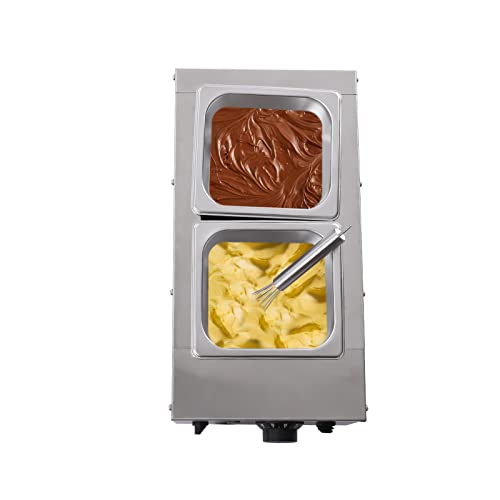 800W Electric Chocolate Tempering Machine Chocolate Melting Pot Stainless Steel Electric Commercial Food Warmer, for Chocolate Milk butter blocks Cream Melting and Heating
