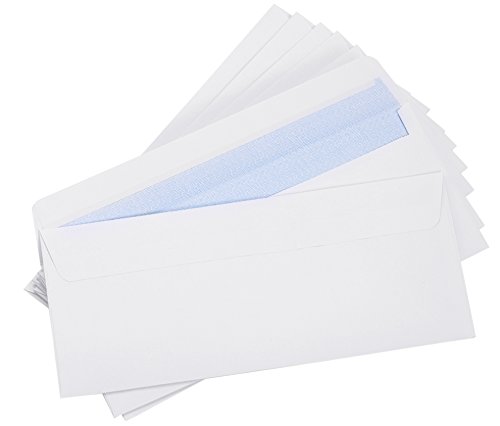 Office Deed 500#10 Envelopes Self Seal Business Envelope Windowless Design, Security Tint Pattern For Secure Mailing, Invoices, Statements & Legal Document Mailing Envelopes, 4-1/8 X 9-1/2"- White #TOP3