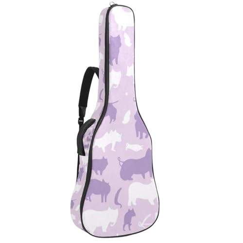 Sac pour guitare étanche 101,6 cm avec poches de rangement motif violet