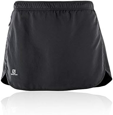 SALOMON Women's Running Skort, Agile Skort, Taffeta, Black, Size: XL, L40128900