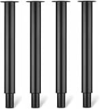 enttgo Table Leg Industrial Table Legs, Office Table Furniture Leg, Industrial and Rustic Style Furniture Legs, Cylindrical Table Legs(Black,42.5cm/16.7in)