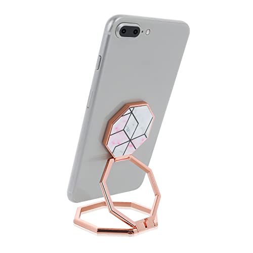 cobee Soporte de Anillo para teléfono Celular, Soporte de Dedo para teléfono Celular, rotación de 360 °, Soporte Plegable para teléfono Celular, Soporte Ajustable para teléfono (mármol Rojo Rosa)