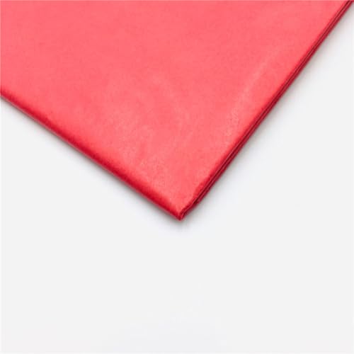 薄葉紙 薄紙 50x66cm 10枚 包装紙 梱包 紙 緩衝材 ラッピングペーパー (赤)の商品画像（Amazon）