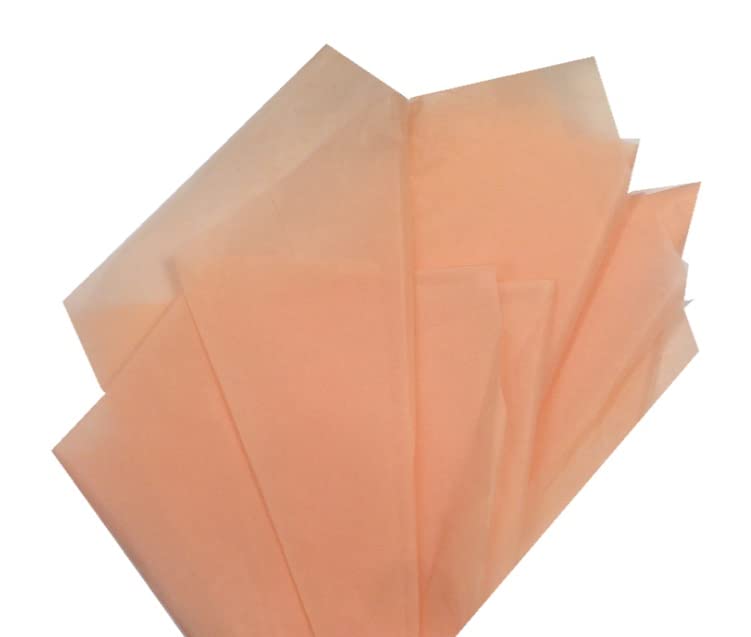 MustBeBonkers Tissue Wrapping Paper - 18GSM Colour Fast Acid Free - 35 x 45cm (Peach, 200)