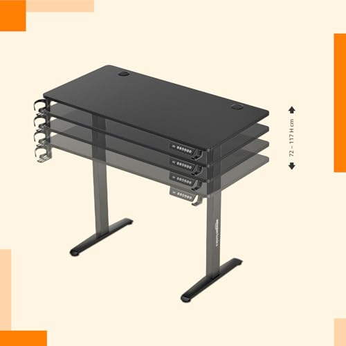 amazon basics Surface Lite Multipurpose Electric Desk | Adjustable Height | Ergonomic & Spacious | Sit & Standing Desk | Digital Display (Black) - Image 5