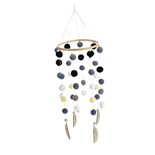 SAFIGLE 1個 ストリング 毛玉のペンダント flair 装飾 ベビーベッド携帯 ドアベルを鳴らす ぶら下がっているかご型おもちゃ 風鈴 ネオンサイン ネオン・サイン ウォールペンダント