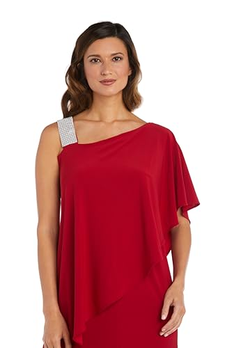 Image of R&M Richards Women's Asymmetrical Elegance Cocktail Dress