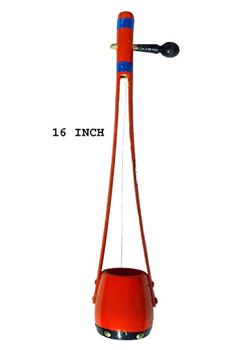 GT Manufacturers Professional Ektaraa Wooden For Indian Folk And Classic Music, 16 Inches (Orange) - Image 2 thumbnail