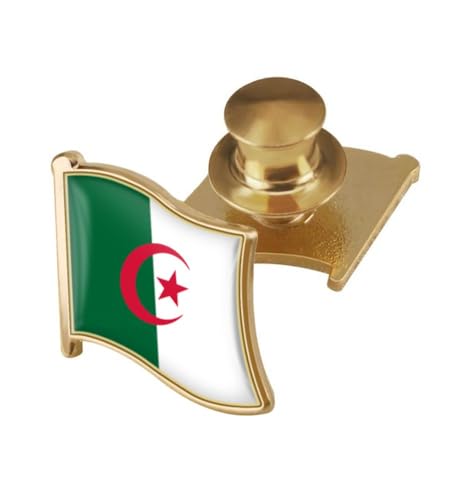 Image of vmcoatdu Country Flag Backs Locking Pin Keepers Locking Clasp Pin Badge International Travel Brooch Metal Alloy Souvenir Pin 0.75x0.7 Inch Small Pin