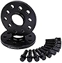 Wheel Spacer Set of 2-5x100 Pattern - 5x112mm Hub Centric 57.1mm Bore - M14 x 1.5 Studs 15mm Thick - Compatible with Audi and Volkswagen - A3, A4, A5, Golf, GTI, Jetta, Passat, Tiguan, Bettle