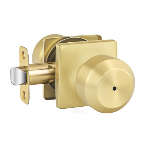 Haidms Gold Door Knobs Interior, Privacy Door knob for Bathroom 1 Pack