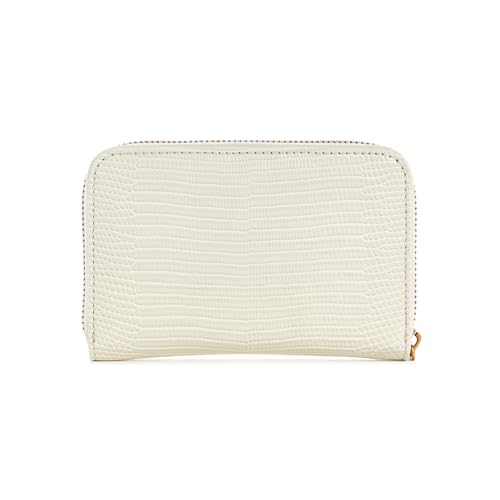 Portefeuille zippé GUESS Sibel SLG Medium couleur Stone en similicuir