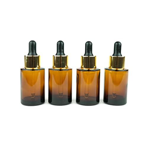 Glass Serum Amber 1oz Dropper Bottle - Glass Tincture Bottles - Eye Droppers for Essential Oils and Liquids - Leakproof Travel Bottles-12 pack3