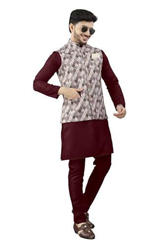 Image of Trustous Traditional Men's Kurta Koti Set (3 PCS SET)