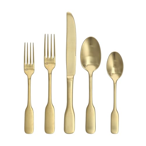 Fortessa Ashton 18/10 Stainless Steel, 20 Piece Flatware Set (Ser...