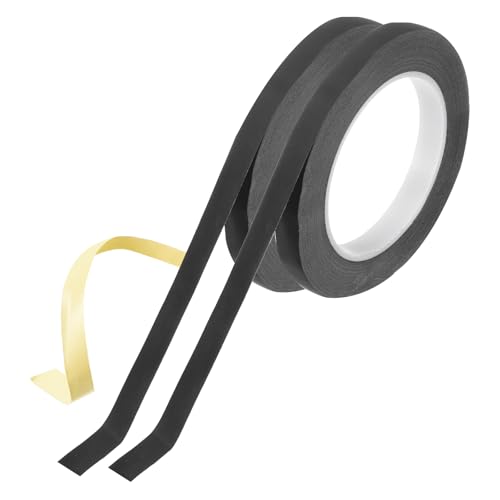 Image of MECCANIXITY Insulating Acetate Cloth Adhesive Tape, 0.5in x 98ft Black Electrical Heat Resistant Fabric Tape for Laptop Electric Automotive Guitar Repair Wire Harness, 2Pcs