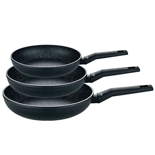 ELO Set de Sartenes inducción antiadherentes Tricapa Greblon GRANIT SOLUTION para cocinas de...