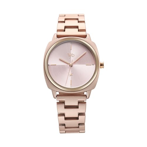 Fastrack Alloy Analog Light Pink Dial Rose Gold Strap Womens Watch-FV60033KM02W (B0CXDZ51LW) Amazon Price History, Amazon Price Tracker