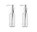 2Pcs Portable Empty Refillable Clear Plastic Lotion Pumps Dispenser Bottle Container Holder For Cosmetic Makeup Cream Lotion Facial Cleanser Shampoo Cleanser Shower Gel(120ml/4oz)