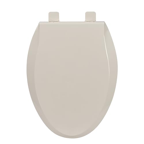 Toilet Seat, Elongated Toilet Seat with Toddler Seat Built in, Potty Training Toilet Seat Elongated Fits Both Adult and Child, with Slow Close and Magnets- Elongated Almond