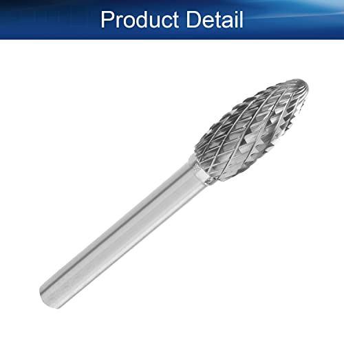 Fresa rotativa Auniwaig 10mm doble corte, forma ovalada dentada miniatura 4