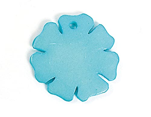 Pendentif en bois marguerite turquoise 25 mm INNSPIRO pour loisirs créatifs