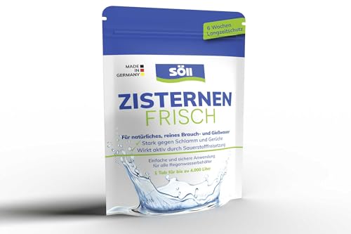 Söll 83543 ZisternenFrisch, 1 Tab - Pflegemittel zur Wasseraufbereitung von Regenwassertonnen und Zisternen, mit Aktivsauerstoff