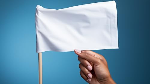 Drapeau à main manche plastique robuste pour événements extérieurs