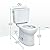 TOTO Drake Two-Piece Round 1.28 GPF Universal Height TORNADO FLUSH Toilet with CEFIONTECT & Transitional SoftClose SS114#01 Elongated Soft Close SEAT, Cotton White