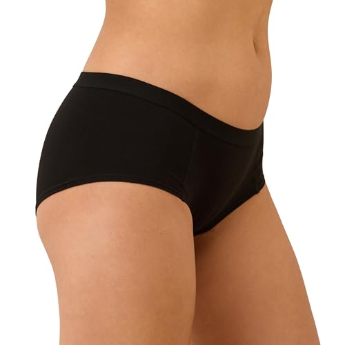 Image of Pact Women's Organic Cotton Boy Shorts Underwear, Full Coverage Low Rise Panties, 2 Pack