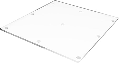 Vista 12 de Tabla de cortar de acrílico transparente de 16 x 16 pulgadas para encimera de charcutería con varios parachoques de goma Marketing Holders