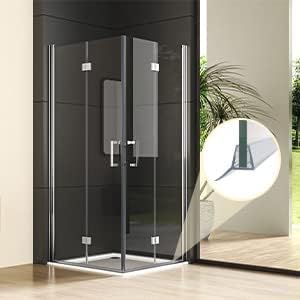 2 Stück Duschtür-Dichtung, 100 Cm, Wasserabweisend – Einstellbar Für Glasdicke 4-6 Mm, Aus Flexiblem PVC, Spritzschutz Für Duschkabinen