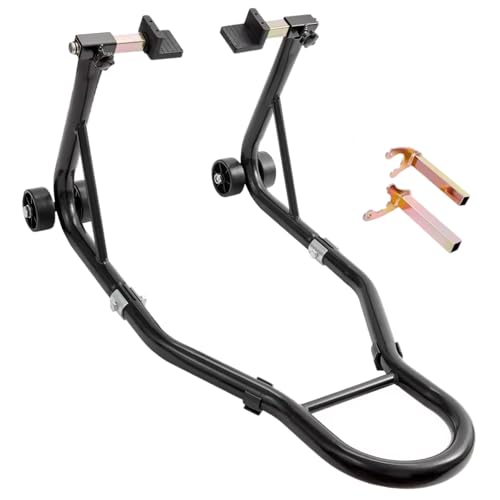 SUNROAD 220KG 485LBS Motorcycle Lift Bike Rear Wheel Swingarm Spool Lift Stand Paddock Stands, Black