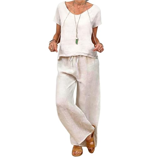 Pantalon d'été fluide et haut femme : l'ensemble lin grande taille anti-chaleur