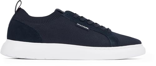 Tommy Hilfiger Herren Vulcanized Sneaker Light Knit Seasonal Elegant, Blau (Desert Sky), 45 – Ansicht 6